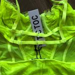 Bright Neon Lace Backless Bodysuit Yellow Size L Photo 6