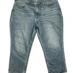 Lee Riders Capri Jeans Women 18 Blue Mid Rise Stretch Photo 0