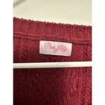 Pink Lily pink‎ lily knit cable sweater red size medium drop sweater Photo 5