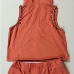 Orange ‘Varukers’ ‘The Gears’ Punk Sleeveless Hoodie Top and Shorts Matching Set 🧡⛓ Size L Photo 2