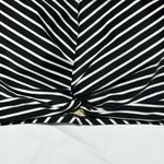 Kona Sol Medium Kona Sola black and white striped swim top. Photo 1