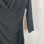 Ralph Lauren  Black Empire Waist Faux Wrap 3/4 Sleeve Dress 6 Photo 2