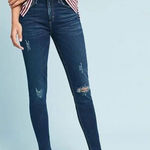McGuire Denim McGuire Vintage Dark‎ Distressed Newton Skinny Jeans Photo 0