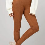 Spanx Faux Suede Pull On High Waisted Leggings Rich Caramel Size Small Photo 0
