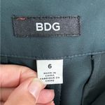 BDG  Forest Green Wide Leg Tie Waist Holiday Cropped Trousers Sz 6 Photo 3