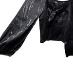 Lulus Womens Chic Perspective Black Satin Tie Photo 4