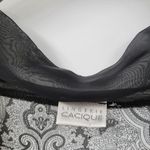 Cacique Vintage Lingerie Kimono Robe @L/XL Womens Gray Black Sheer Paisley Long Photo 6
