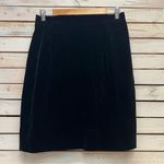 Vintage Allyson Petite Black Velvet Skirt Classic Minimalist 90s USA Made P/L Size undefined Photo 1