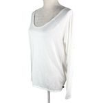 Fabletics Aviana Top White XL Long Sleeve Twist Back Detail Relaxed New Photo 4