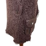 Y2K Ceres Fairy Grunge Faux Fur Chunky Knit Open Cardigan Women’s L Chocolate Brown Size L Photo 6