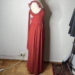 Azazie  Metz Terracotta Chiffon Dresss Photo 5