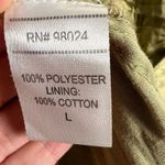 Anthropologie Love The Label  Sleeveless Utility Satin Green Midi Dress Size L Photo 10