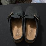 WHITE MOUNTAIN FOOTBEDS BLACK LEATHER MULES NO SIZE TAG MEASURES APPROX 11” EUC Gray Photo 10