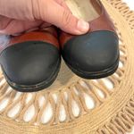 Salvatore Ferragamo Vintage Larix Tan Black Pebble Leather Cap Toe Heels Size 5B Photo 3