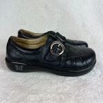 Alegria Leather Shoes 9/9.5 Womens 39 EU Khloe Black Nappa Buckle Wedge Photo 1