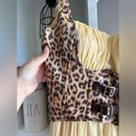 Cache  leopard and yellow silk mini dress Photo 3