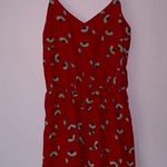 Stradivarius Stradivarious Romper S Red w Daisy Print V Neck Tank Top Shorts Photo 0