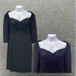 Tadashi Shoji Tadashi‎ Collection Womans Dress Size M Black Beaded Detail Pleated Bodycon Photo 1