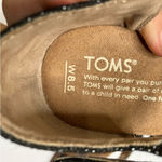 Toms  Clarissa wedge Sandals black with silver shimmer women’s size 8.5 casual‎ Photo 8