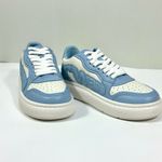 Alexander Wang  Puff Pebble Leather Logo Low Top Sneakers Blue White EU 39 NEW Photo 3