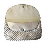 American Vintage Vintage Silk Beaded Clutch Ivory White Photo 1