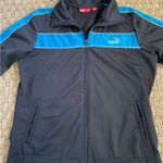 Puma Women’s vintage track jacket medium
Black zip up with blue stripe Photo 6
