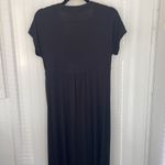 J.Jill Black Short Sleeve Maxi Dress Faux Wrap Top High Waist Side Slit Size XS Photo 5