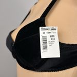 Vintage New Montgomery Ward Velvet Bra Size 34A Black Padded Push Up Underwire Photo 2