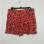 Topshop  Shorts Ditzy Floral High Waisted Orange Photo 6