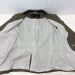 ZARA  Linen blazer Olive green Size XL Photo 11