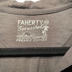 Faherty Sunwashed Gray V-neck Long Sleeve Polo Shirt Loungewear Women's size XS Photo 2