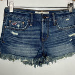 Hollister Y2K  low rise jean‎ shorts raw hem size Shows size 26 Photo 0