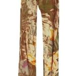 Cache Flat Front Tropical Forest Pant Size 2/4/6 XS/S Front Zipper $128 Stretch Photo 0