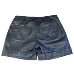 Lot 78 Italian Leather cuffed biker shorts alt style rock Black Size 29 Photo 1