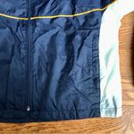 Brooks  Vintage Navy Yellow Windbreaker Pockets Jacket Women’s Size M Photo 4