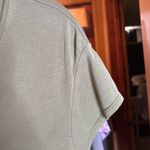 Chico's Chico’s Cap Sleeve V Neck Olive Green Tee Shirt Size Medium (1) Photo 4