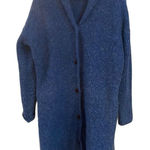 Sundance  wool blend blue cardigan button front medium brown buttons small Photo 0