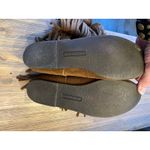 Minnetonka  Triple Fringe Brown Suede Moccasin Pull On Boot Size 7 Boho Photo 1