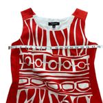 Chetta B Chetta B Orange White Geometrical Sheath Dress Sz 10 Photo 7