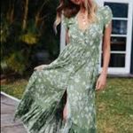 Jaase Moss Green Floral Maxi Dress Size XS Photo 6