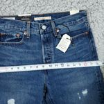 Levi's  Premium Wedgie Straight Jeans Distressed Ripped Destroyed Blue Size 27x28 Photo 11