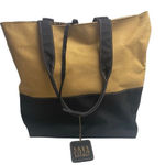 Saks 5th Avenue SAKS‎ 5TH AVENUE Canvas Tote Bag Mustard 12.5X6.5X11.5 SEE DESCRIPTION Photo 0