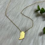 Indiana dainty pendant gold tone Necklace Photo 0