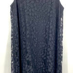 Love...Ady Mini‎ dress, black lace, ruffle hem. No zipper, SZ 1X Photo 0