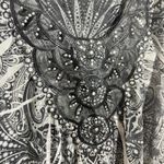 Apt. 9  Top Women L Black White Y2K Bedazzled Grunge Emo Boho Sheer Cap Sleeve Photo 4