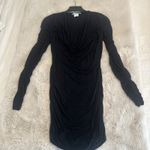 Marciano Vintage  Black Long Sleeve Draped‎ Cowl Neck Dress Size M Photo 2