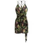 BCBGMAXAZRIA Romper Black Birds of Paradise Tropical Women's Size S ($198) Photo 2