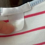 LAKE Pajamas short sleeve tee sorbet blue trim barbie pink stripes tshirt pima White Size M Photo 2