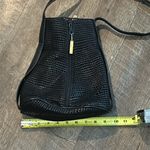 Sondra Roberts  Bucket Zip Purse Red Suede Snake Skin Pattern Button Closure‎ Photo 9