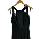 Adrianna Papell  Beaded Chiffon Overlay Black Jersey A-Line Mini Dress Cocktail 8 Photo 7